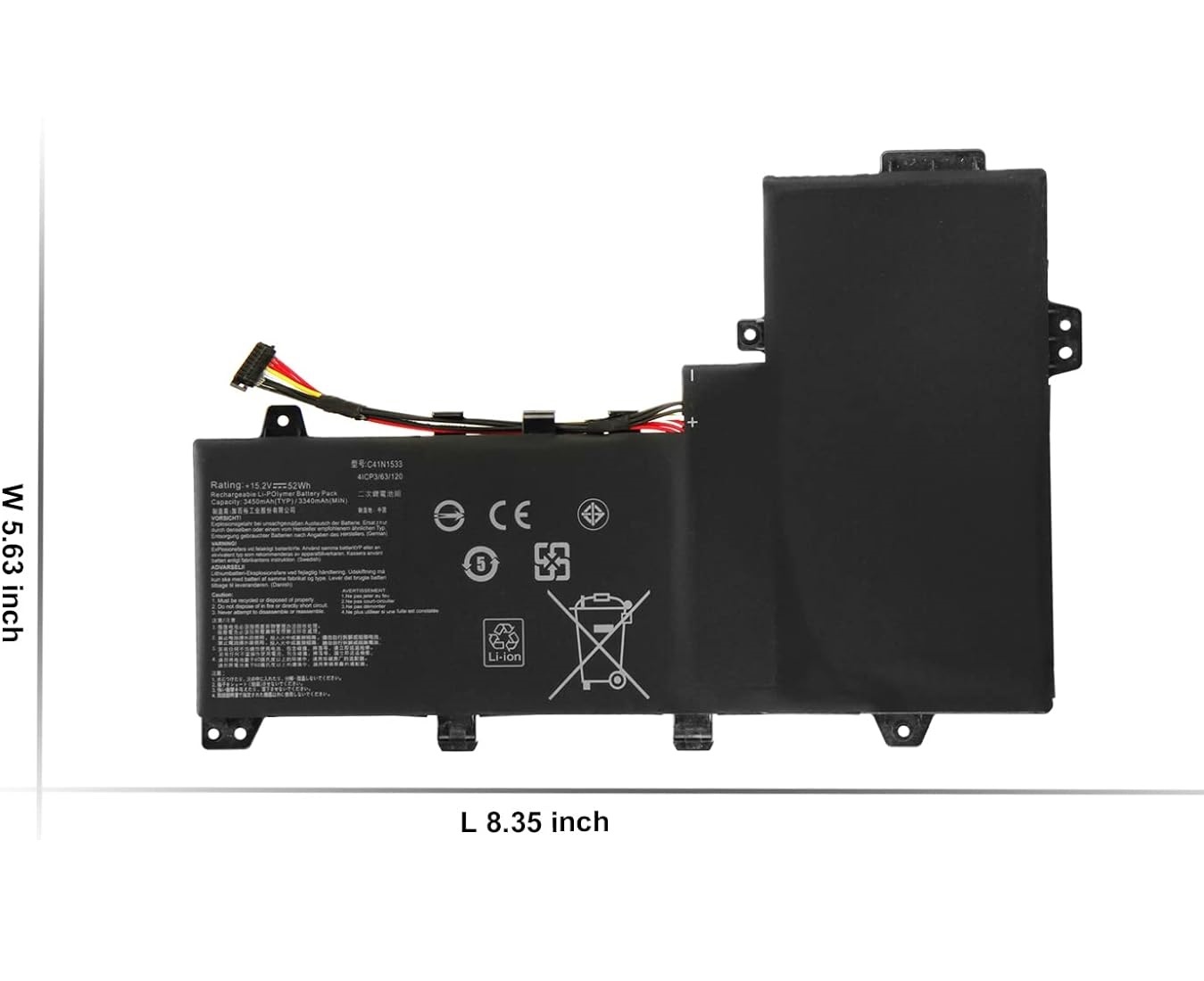 akku für C41N1533 Asus Q524U Q534U Q534UX BHI7T19 BI7T22 15.08V