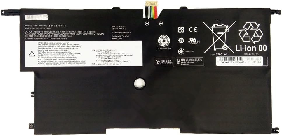 akku für 15V 45Wh Lenovo Thinkpad X1 Carbon Gen 2 20A7 20A8 3444 3448 3460